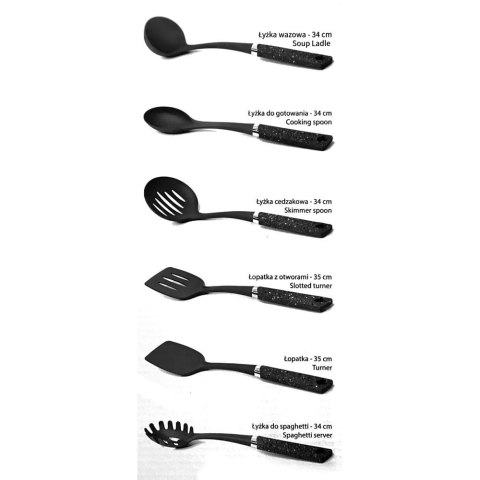 ZESTAW PRZYBORÓW KUCHENNYCH 7 EL. NYLON ZILNER ZL-5130-BK ZESTAW PRZYBORÓW KUCHENNYCH 7 EL. NYLON ZILNER ZL-5130-BK