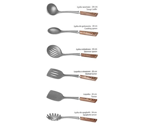 ZESTAW PRZYBORÓW KUCHENNYCH 7 EL. NYLON ZILNER ZL-5130-BR ZESTAW PRZYBORÓW KUCHENNYCH 7 EL. NYLON ZILNER ZL-5130-BR