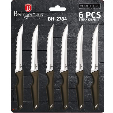 ZESTAW NOŻY DO STEKÓW LUB PIZZY 6 EL. BERLINGER HAUS SHINY BLACK BH-2784 ZESTAW NOŻY DO STEKÓW LUB PIZZY 6 EL. BERLINGER HAUS SHINY BLACK BH-2784