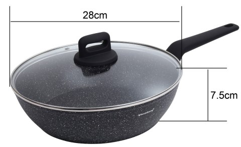 PATELNIA GŁĘBOKA Z POWŁOKĄ MARMUROWĄ 28CM KLAUSBERG KB-7667 PATELNIA GŁĘBOKA Z POWŁOKĄ MARMUROWĄ 28CM KLAUSBERG KB-7667