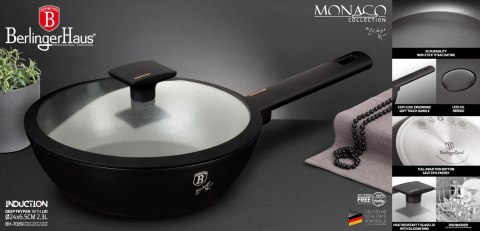 PATELNIA GŁĘBOKA Z POKRYWKĄ Z POWŁOKĄ TYTANOWĄ 24CM BERLINGER HAUS MONACO BH-7089 PATELNIA GŁĘBOKA Z POKRYWKĄ Z POWŁOKĄ TYTANOWĄ 24CM BERLINGER HAUS MONACO BH-7089