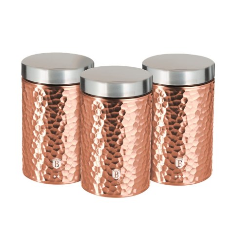 ZESTAW 3 POJEMNIKÓW KUCHENNYCH BERLINGER HAUS ROSE GOLD BH-6727