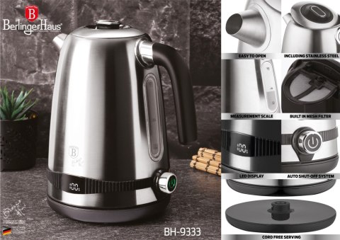 CZAJNIK ELEKTRYCZNY 1.7L Z REGULACJĄ TEMPERATURY BERLINGER HAUS BLACK SILVER BH-9333 CZAJNIK ELEKTRYCZNY 1.7L Z REGULACJĄ TEMPERATURY BERLINGER HAUS BLACK SILVER BH-9333