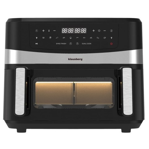 FRYTOWNICA BEZTŁUSZCZOWA DWUKOMOROWA 9L 1750W KLAUSBERG AIR FRYER KB-7717 FRYTOWNICA BEZTŁUSZCZOWA DWUKOMOROWA 9L 1750W KLAUSBERG AIR FRYER KB-7717