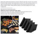 KOMPLET 4 MAT DO GRILLA BBQ 40 X 30 CM MATY NIEPRZYWIERAJĄCE PTFE BRUNBESTE BB-3367