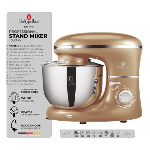 ROBOT PLANETARNY 6.0L 1300W BERLINGER HAUS ROSE GOLD BH-9197 ROBOT PLANETARNY 6.0L 1300W BERLINGER HAUS ROSE GOLD BH-9197