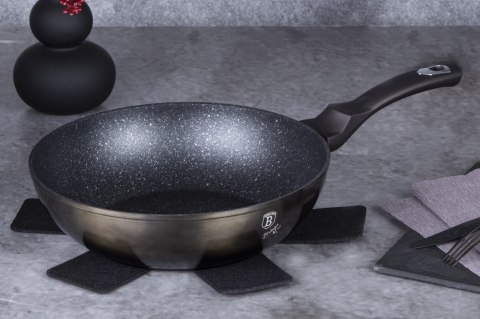 WOK Z POWŁOKĄ GRANITOWĄ 28CM BERLINGER HAUS SHINY BLACK BH-6610 WOK Z POWŁOKĄ GRANITOWĄ 28CM BERLINGER HAUS SHINY BLACK BH-6610