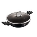 WOK Z POWŁOKĄ GRANITOWĄ 30CM 4L BERLINGER HAUS BLACK SILVER BH-7113