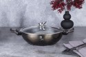 WOK Z POWŁOKĄ GRANITOWĄ 30CM 4L BERLINGER HAUS SHINY BLACK BH-7115