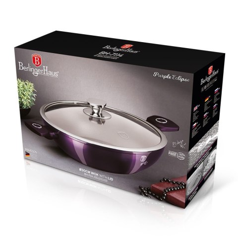WOK Z POWŁOKĄ TYTANOWĄ 30CM 4L BERLINGER HAUS PURPLE ECLIPSE BH-7114 WOK Z POWŁOKĄ TYTANOWĄ 30CM 4L BERLINGER HAUS PURPLE ECLIPSE BH-7114