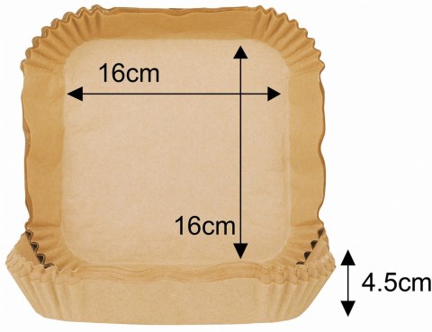 WKŁADY PAPIEROWE DO FRYTKOWNICY KWADRATOWE 16CM 100 SZTUK KLAUSBERG KB-7781 WKŁADY PAPIEROWE DO FRYTKOWNICY KWADRATOWE 16CM 100 SZTUK KLAUSBERG KB-7781