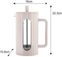 ZAPARZACZ DO HERBATY KAWY SZKLANY FRENCH PRESS 1000 ML BEŻOWY KLAUSBERG KB-7754