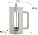 ZAPARZACZ DO HERBATY KAWY SZKLANY FRENCH PRESS 1000 ML ZIELONY KLAUSBERG KB-7755