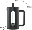 ZAPARZACZ DO HERBATY KAWY SZKLANY FRENCH PRESS 600 ML CZARNY KLAUSBERG KB-7746