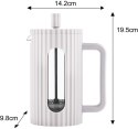 ZAPARZACZ DO HERBATY KAWY SZKLANY FRENCH PRESS 600 ML KREMOWY KLAUSBERG KB-7748