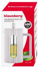 ZAPARZACZ DO HERBATY KAWY SZKLANY FRENCH PRESS 600 ML KREMOWY KLAUSBERG KB-7748