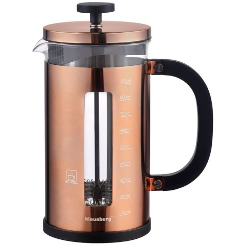 ZAPARZACZ DO KAWY HERBATY 1.0L FRENCH PRESS RÓŻOWE ZŁOTO KLAUSBERG KB-7740