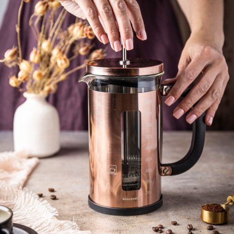 ZAPARZACZ DO KAWY HERBATY 1.0L FRENCH PRESS RÓŻOWE ZŁOTO KLAUSBERG KB-7740 ZAPARZACZ DO KAWY HERBATY 1.0L FRENCH PRESS RÓŻOWE ZŁOTO KLAUSBERG KB-7740