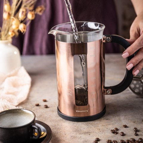 ZAPARZACZ DO KAWY HERBATY 1.0L FRENCH PRESS RÓŻOWE ZŁOTO KLAUSBERG KB-7740 ZAPARZACZ DO KAWY HERBATY 1.0L FRENCH PRESS RÓŻOWE ZŁOTO KLAUSBERG KB-7740