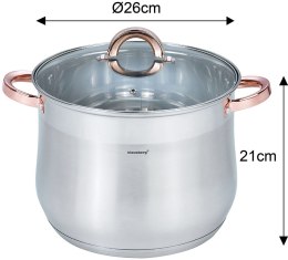 GARNEK STALOWY GASTRONOMICZNY 10.7L 26CM KLAUSBERG KB-7794 ROSE GOLD