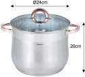 GARNEK STALOWY GASTRONOMICZNY 8.6L 24CM KLAUSBERG KB-7793 ROSE GOLD