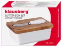PORCELANOWA MASELNICZKA Z NOŻYKIEM POKRYWKA AKACJA KLAUSBERG KB-7785 BIAŁA PORCELANOWA MASELNICZKA Z NOŻYKIEM POKRYWKA AKACJA KLAUSBERG KB-7785 BIAŁA