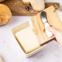 PORCELANOWA MASELNICZKA Z NOŻYKIEM POKRYWKA AKACJA KLAUSBERG KB-7785 BIAŁA PORCELANOWA MASELNICZKA Z NOŻYKIEM POKRYWKA AKACJA KLAUSBERG KB-7785 BIAŁA