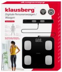 WAGA ŁAZIENKOWA Z POMIAREM TKANKI TŁUSZCZOWEJ I SKŁADU CIAŁA, SMART, BT, KLAUSBERG KB-7852 CZARNA