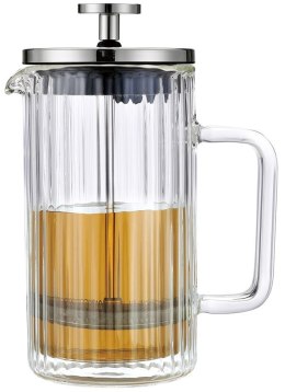 ZAPARZACZ DO KAWY HERBATY SZKLANY 1000ML FRENCH PRESS KLAUSBERG KB-7758 SREBRNY