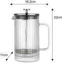 ZAPARZACZ DO KAWY HERBATY SZKLANY 1000ML FRENCH PRESS KLAUSBERG KB-7758 SREBRNY