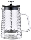 ZAPARZACZ DO KAWY HERBATY SZKLANY 1000ML FRENCH PRESS KLAUSBERG KB-7764 SREBRNY