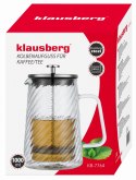 ZAPARZACZ DO KAWY HERBATY SZKLANY 1000ML FRENCH PRESS KLAUSBERG KB-7764 SREBRNY