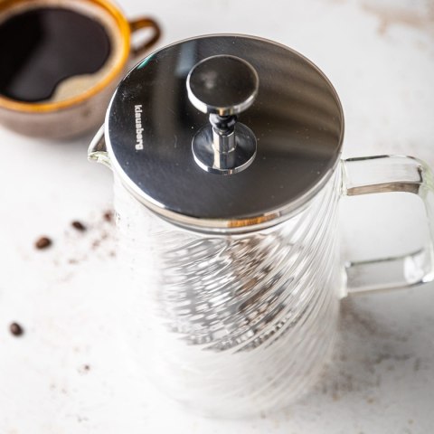 ZAPARZACZ DO KAWY HERBATY SZKLANY 1000ML FRENCH PRESS KLAUSBERG KB-7764 SREBRNY ZAPARZACZ DO KAWY HERBATY SZKLANY 1000ML FRENCH PRESS KLAUSBERG KB-7764 SREBRNY