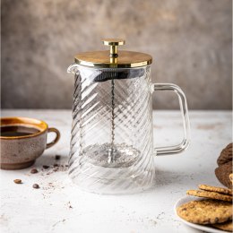 ZAPARZACZ DO KAWY HERBATY SZKLANY 350ML FRENCH PRESS KLAUSBERG KB-7765 ZŁOTY