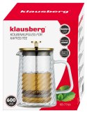 ZAPARZACZ DO KAWY HERBATY SZKLANY 600ML FRENCH PRESS KLAUSBERG KB-7766 ZŁOTY