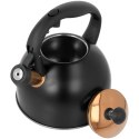 CZAJNIK STALOWY 2.5L INDUKCJA GAZ BRUNBESTE BB-2455 CZARNY ROSE GOLD