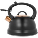 CZAJNIK STALOWY 2.5L INDUKCJA GAZ BRUNBESTE BB-2457 CZARNY ROSE GOLD