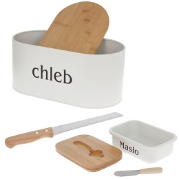 CHLEBAK STALOWO-BAMBUSOWY + MASELNICZKA ZESTAW BRUNBESTE BB-2775