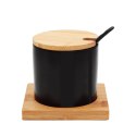 CUKIERNICZKA CERAMICZNA Z BAMBUSOWĄ PODSTAWKĄ 350ML BRUNBESTE BB-4501 CUKIERNICZKA CERAMICZNA Z BAMBUSOWĄ PODSTAWKĄ 350ML BRUNBESTE BB-4501