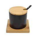 CUKIERNICZKA CERAMICZNA Z BAMBUSOWĄ PODSTAWKĄ 350ML BRUNBESTE BB-4501 CUKIERNICZKA CERAMICZNA Z BAMBUSOWĄ PODSTAWKĄ 350ML BRUNBESTE BB-4501
