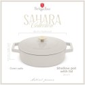 EMALIOWANY NISKI GARNEK ŻELIWNY 2.57L 26CM BERLINGER HAUS STRONG MOLD SAHARA BH-6530