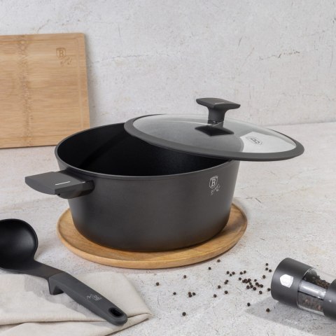 GARNEK TYTANOWY Z POKRYWKĄ 28CM 6.1L BERLINGER HAUS ANTRACIT BH-8132 GARNEK TYTANOWY Z POKRYWKĄ 28CM 6.1L BERLINGER HAUS ANTRACIT BH-8132