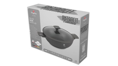 WOK TYTANOWY Z POKRYWKĄ 30CM BERLINGER HAUS ANTRACIT BH-8125 WOK TYTANOWY Z POKRYWKĄ 30CM BERLINGER HAUS ANTRACIT BH-8125