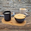 ZESTAW CERAMICZNA CUKIERNICZKA I MLECZNIK NA BAMBUSOWEJ PODSTAWCE BRUNBESTE BB-4503