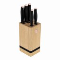 ZESTAW NOŻY W BLOKU BAMBUSOWYM 6-ELE BERLINGER HAUS BLACK ROSE BH-2970