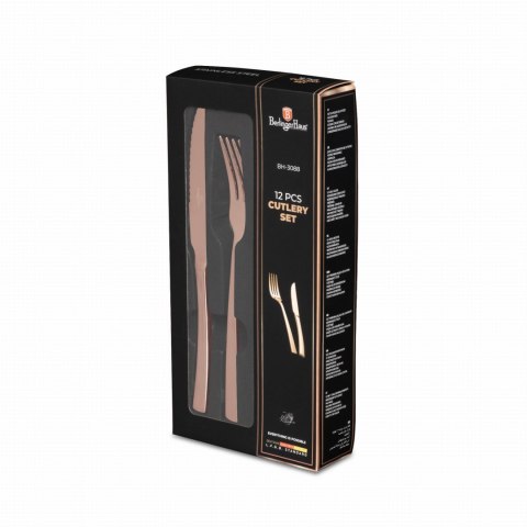 ZESTAW SZTUĆCÓW DO STEKÓW I MIĘS 12-ELE DLA 6 OSÓB BŁYSZCZĄCE RÓŻOWE ZŁOTO BERLINGER HAUS ROSE GOLD BH-3088 ZESTAW SZTUĆCÓW DO STEKÓW I MIĘS 12-ELE DLA 6 OSÓB BŁYSZCZĄCE RÓŻOWE ZŁOTO BERLINGER HAUS ROSE GOLD BH-3088