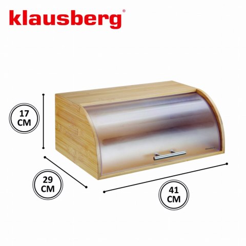 CHLEBAK BAMBUSOWY DREWNIANY 41CM POJEMNIK NA PIECZYWO CHLEB BUŁKI KLAUSBERG KB-7874