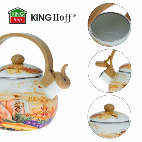 CZAJNIK EMALIOWANY 2.0L EMALIA NA INDUKCJĘ GAZ KINGHOFF OLIO KH-3700