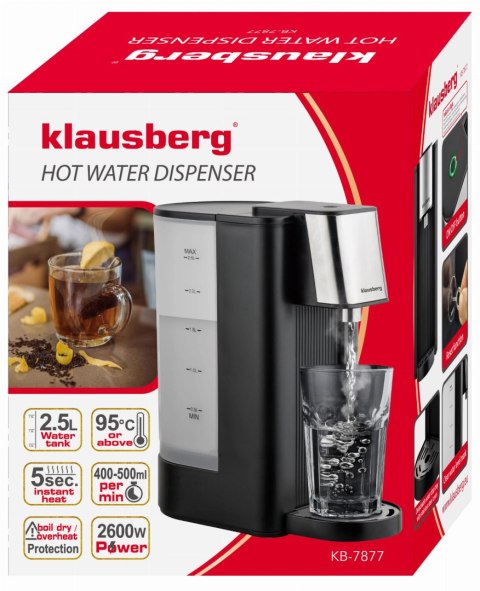 DOZOWNIK DYSTRYBUTOR PODGRZEWACZ DO GORĄCEJ WODY 2.5L KLAUSBERG KB-7877