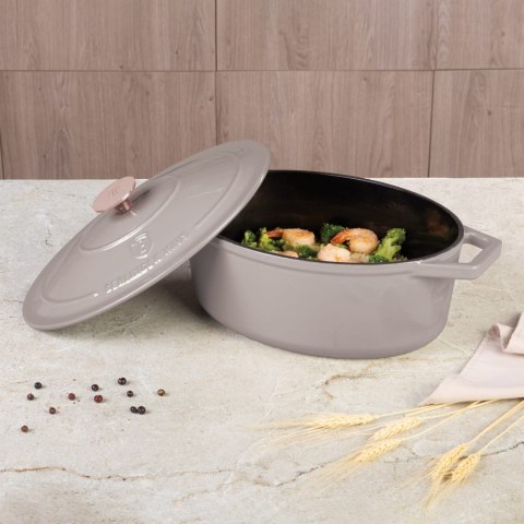 EMALIOWANA BRYTFANNA ŻELIWNA 4.65L 30CM BERLINGER HAUS STRONG MOLD TAUPE BH-6541 EMALIOWANA BRYTFANNA ŻELIWNA 4.65L 30CM BERLINGER HAUS STRONG MOLD TAUPE BH-6541